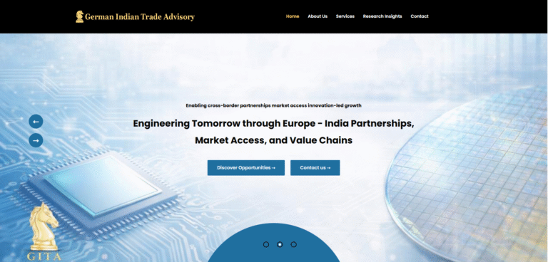German Indian Trade Advisory website development